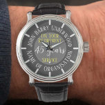 Reloj De Pulsera Vigilancia del Premio de Jubilación Conmemorativo<br><div class="desc">Premio de Jubilación de una Compañía u Organización. Reconocimiento de la dedicación y el largo servicio de un empleado.</div>