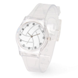 Reloj De Pulsera Vigilancia deportiva del voleibol rosado