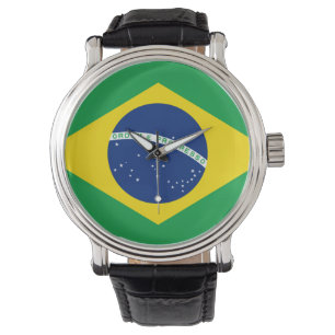 Reloj De Pulsera Vigilancia electrónica de la bandera de Brasil