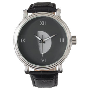 Reloj De Pulsera Vigilancia facial de media luna