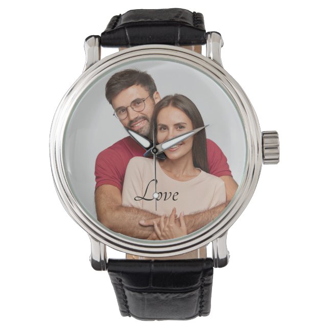 Reloj De Pulsera Vigilancia fotográfica personalizada (Anverso)