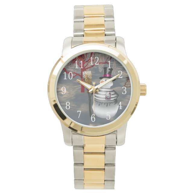 Reloj De Pulsera Vigilancia gótica de Snowman (Anverso)
