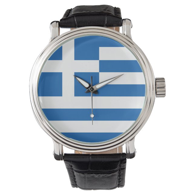 Reloj De Pulsera Vigilancia griega - La bandera de Grecia (Anverso)