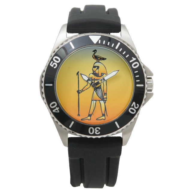 Reloj De Pulsera Vigilancia jeroglífica egipcia (Anverso)