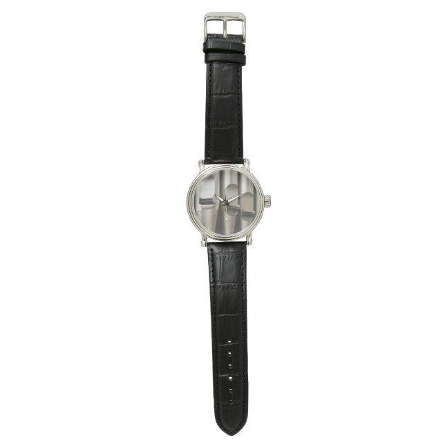 Reloj De Pulsera Vigilancia metalizado de tuberías de órganos (Superficie plana)