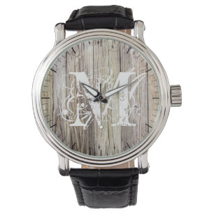 Reloj De Pulsera Vigilancia monogramada de la madera rusa