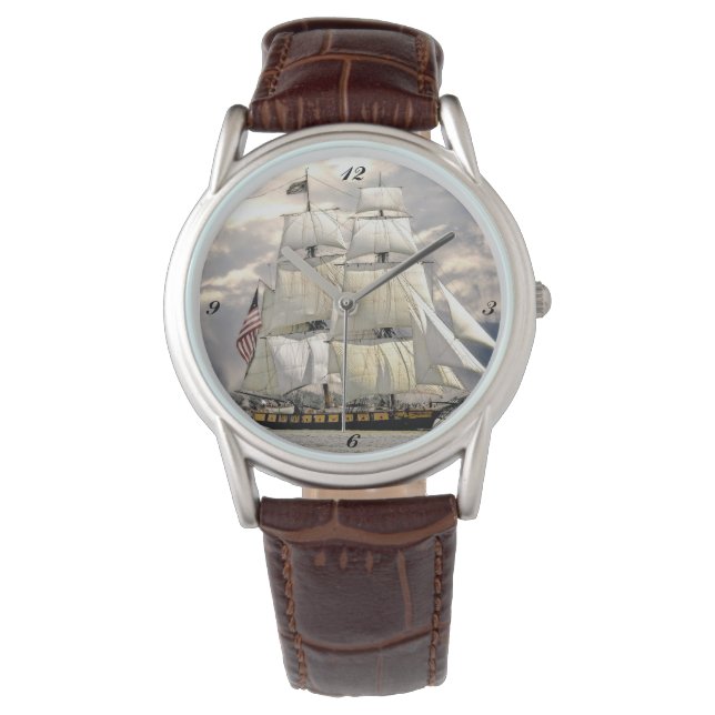 Reloj De Pulsera Vigilancia náutica de las velas de barco (Anverso)