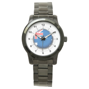 Reloj De Pulsera Vigilancia negra sobredimensionada de la bandera a