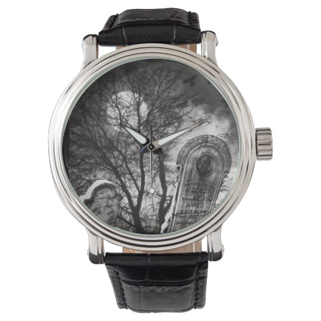 Reloj De Pulsera Vigilancia nocturna de Halloween (Anverso)