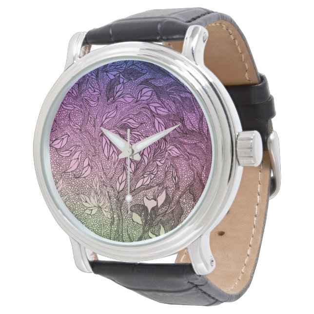 Reloj De Pulsera Vigilancia nocturna del árbol viviente (Angular)