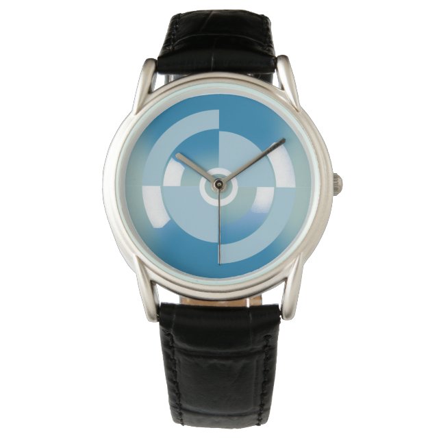 Reloj De Pulsera Vigilancia personalizable con círculo abstracto (Anverso)