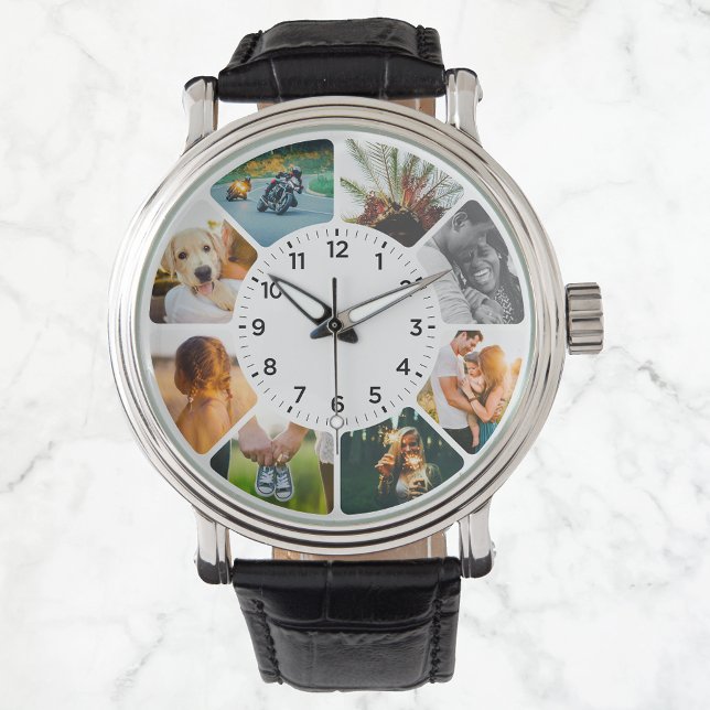Reloj De Pulsera Vigilancia personalizada de 8 fotos redondeadas (Subido por el creador)