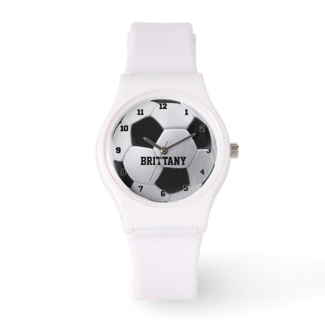 Reloj De Pulsera Vigilancia personalizada de bolas de fútbol (Anverso)