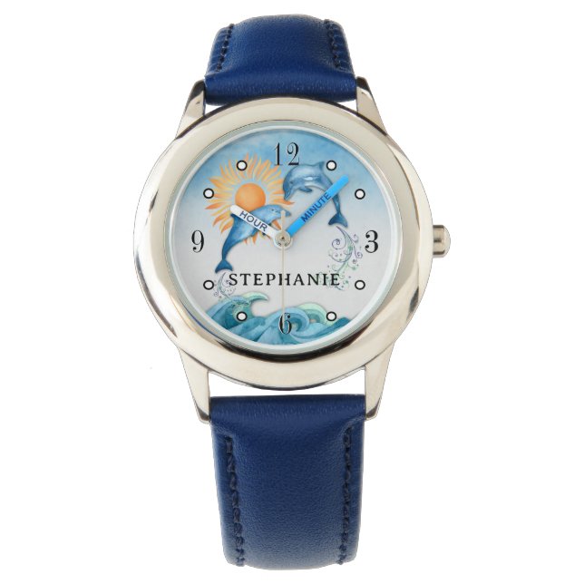 Reloj De Pulsera Vigilancia personalizada de delfines (Anverso)