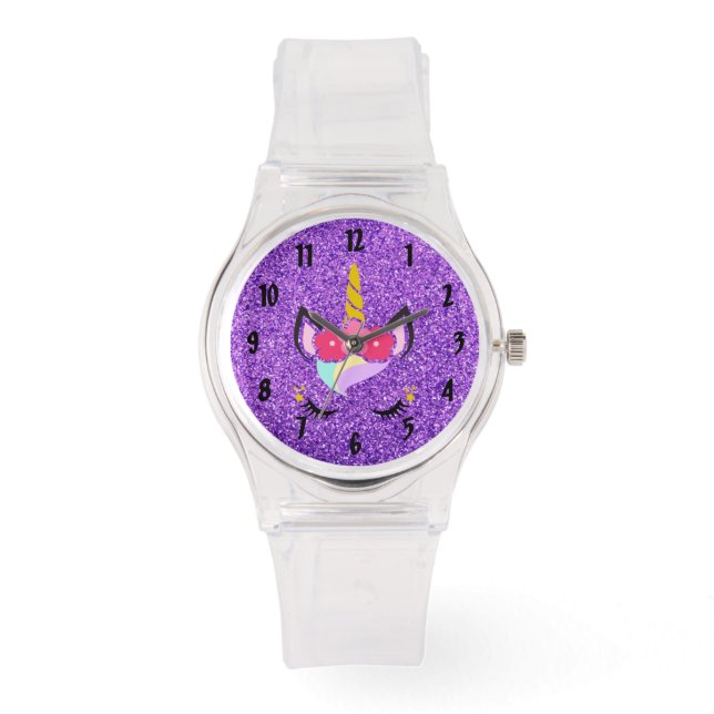 Reloj De Pulsera Vigilancia personalizada de escritores de Purpurin (Anverso)