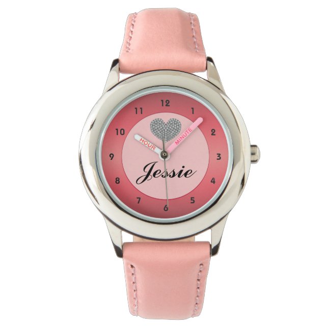 Reloj De Pulsera Vigilancia personalizada de escritura de nombres (Anverso)