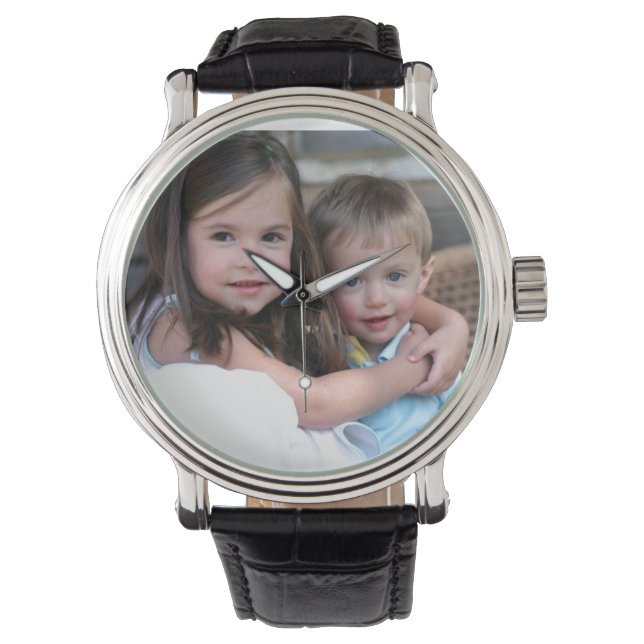 Reloj De Pulsera Vigilancia personalizada de imágenes (Anverso)