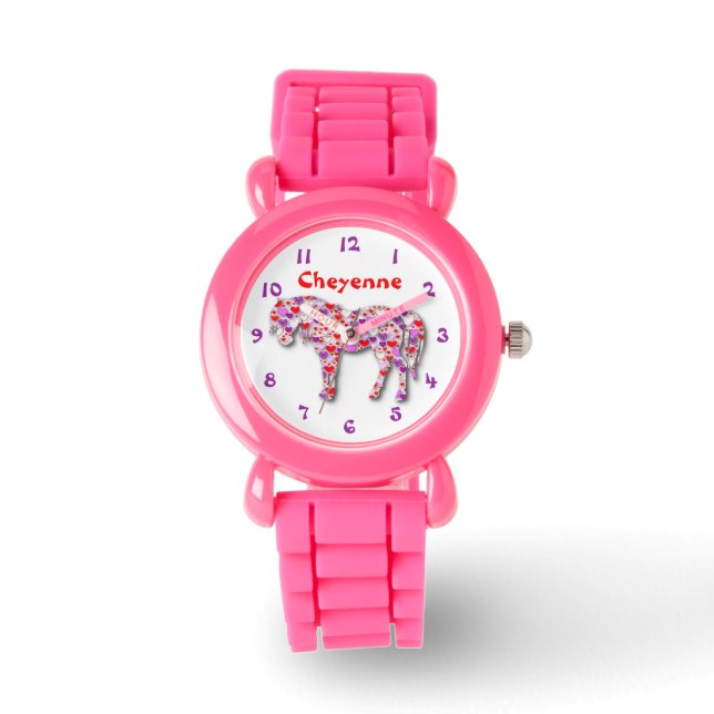 Reloj De Pulsera Vigilancia personalizada de la Pony Pony Heart Ros (Anverso)