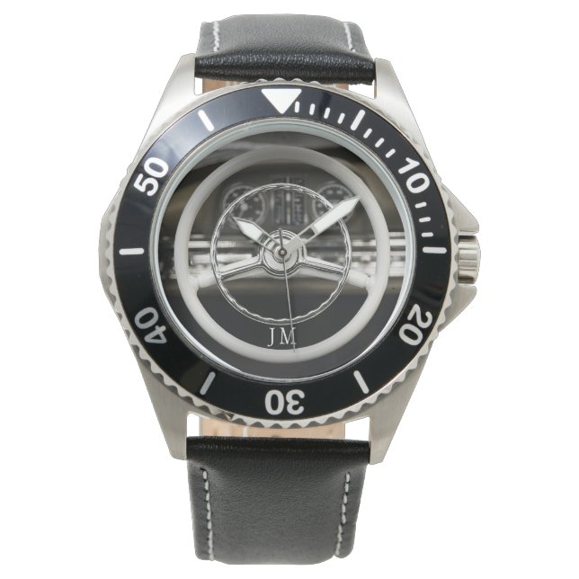 Reloj De Pulsera Vigilancia personalizada de la rueda de dirección  (Anverso)