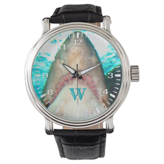 Reloj De Pulsera Vigilancia personalizada de los dientes de tiburón (Anverso)
