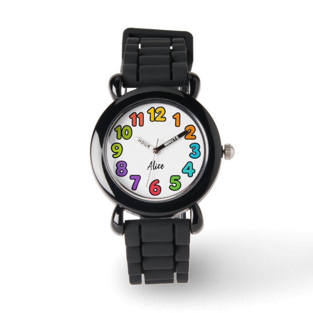 Reloj De Pulsera Vigilancia personalizada de niños - Diseño de núme (Anverso)