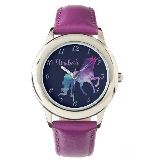 Reloj De Pulsera Vigilancia personalizada de unicornio (Anverso)