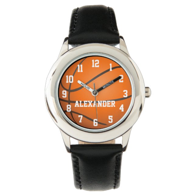 Reloj De Pulsera Vigilancia personalizada del baloncesto infantil (Anverso)