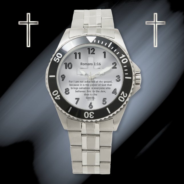 Reloj De Pulsera Vigilancia personalizada y cristiana para hombres  (Christian Watches for Men and Women. Good gifts for Pastors. Gift ideas for Pastor anniversary. )