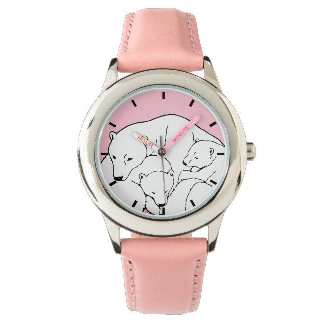 Reloj De Pulsera Vigilancia polar de la muñeca de oso salvaje de ni (Anverso)