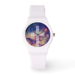 Reloj De Pulsera Vigilancia religiosa cruzada multicolor
