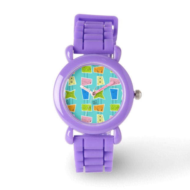 Reloj De Pulsera Vigilancia retro atómica de niños kitsch (Anverso)