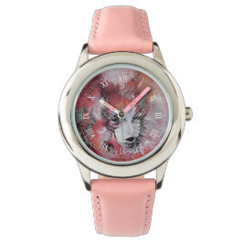 Reloj De Pulsera Vigilancia rosa del acero inoxidable del niño