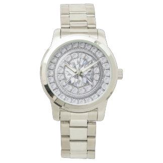 Reloj De Pulsera Vigilancia simulada de cristal de diamante