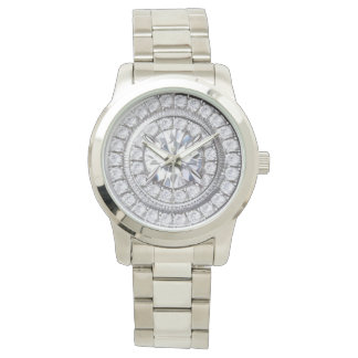 Reloj De Pulsera Vigilancia simulada de cristal de diamante