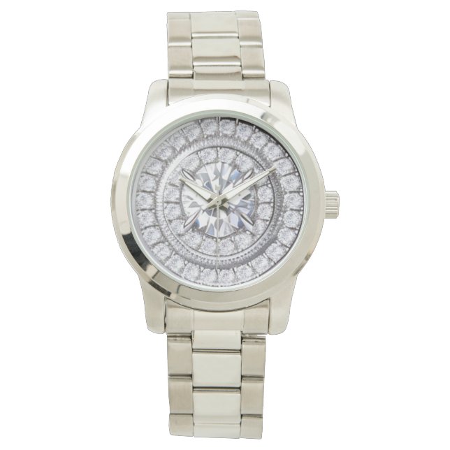 Reloj De Pulsera Vigilancia simulada de cristal de diamante (Anverso)