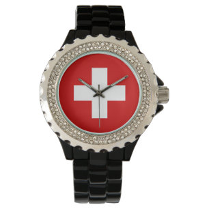 Reloj De Pulsera Vigilancia suiza - La bandera de Suiza
