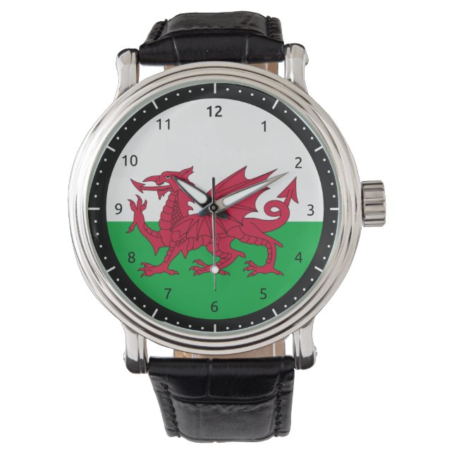 Reloj De Pulsera Vigilante de la bandera del dragón galés (Anverso)