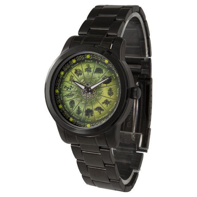 Reloj De Pulsera Vigilante del calendario del árbol druso (Angular)