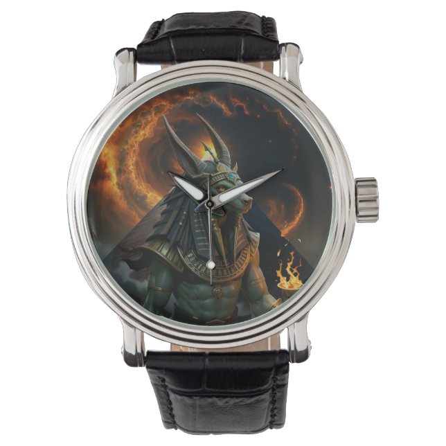 Reloj De Pulsera Vigilante del Más Allá – Anubis.  (Anverso)