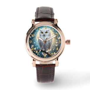Reloj De Pulsera Vigilia lunar: Lechuza Blanca
