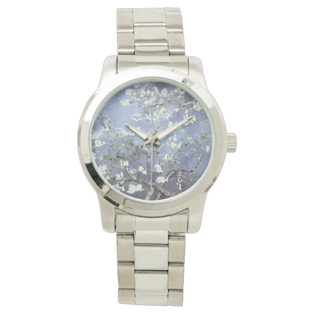 Reloj De Pulsera Vincent Van Gogh Almond Blossoms Blue WAtch (Anverso)