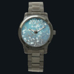 Reloj De Pulsera Vincent Van Gogh Almond Blossoms Oscuro Verde azul<br><div class="desc">Disfrute de la floral romántica de las flores de almendras de Vincent Van Gogh en una decoración de colores actualizada.</div>