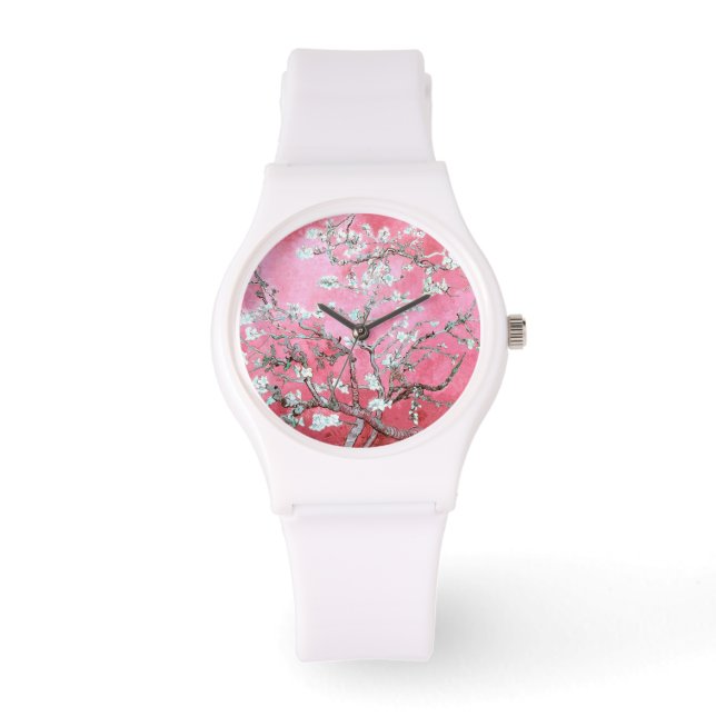 Reloj De Pulsera Vincent Van Gogh Almond Blossoms Pink Watch (Anverso)