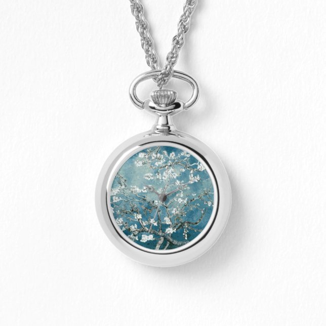 Reloj De Pulsera Vincent Van Gogh Almond Blossoms Verde azulada Wat (Anverso)