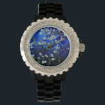 Reloj De Pulsera Vincent Van Gogh Almond Flores Deep Blue Watch<br><div class="desc">Disfrute de la romántica escena floral de las flores de almendras de Vincent Van Gogh con combinaciones de colores actualizadas: reloj,  reloj de pulsera,  van gogh,  van gogh vincent,  flores,  flores,  flores de almendras,  elegante,  regalos para ella,  regalos baratos</div>