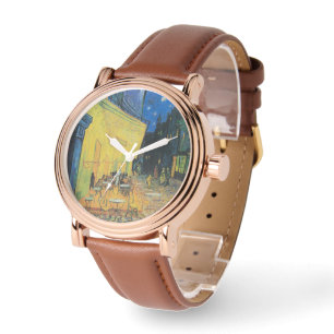 Reloj De Pulsera Vincent van Gogh Café Terrace de noche