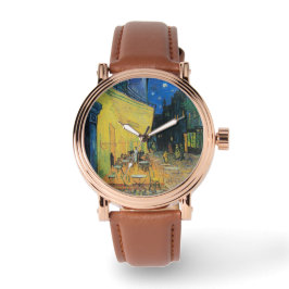 Reloj De Pulsera Vincent van Gogh Café Terrace de noche