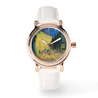 Reloj De Pulsera Vincent van Gogh Café Terrace de noche