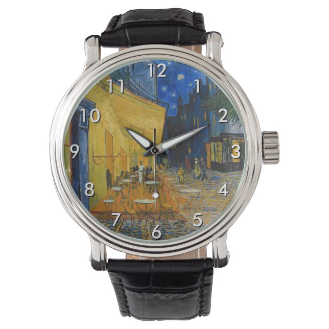 Reloj De Pulsera Vincent van Gogh - Cafe Terrace de noche (Anverso)