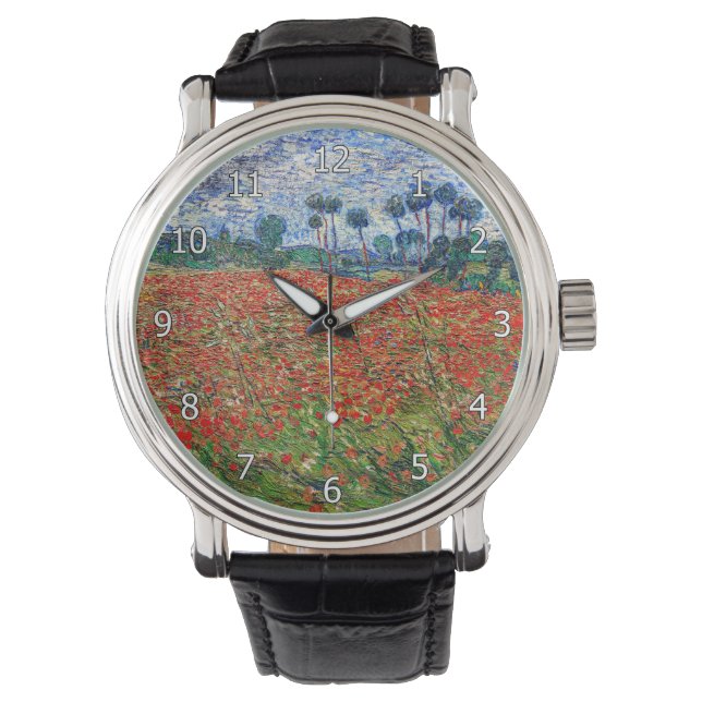 Reloj De Pulsera Vincent van Gogh - Campo de amapola (Anverso)